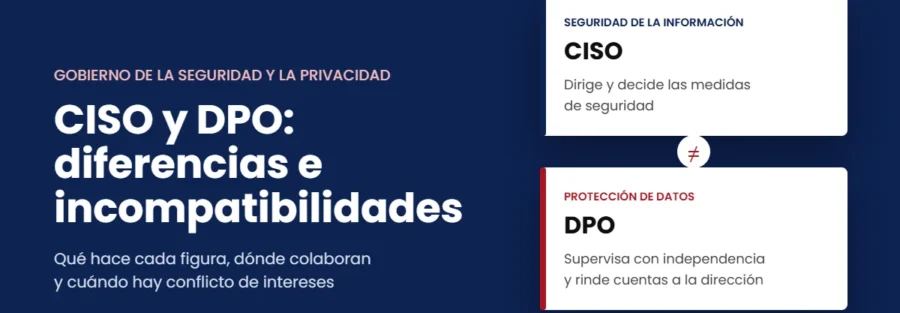 CISO y DPO: diferencias e incompatibilidades entre el responsable de seguridad y el delegado de protección de datos