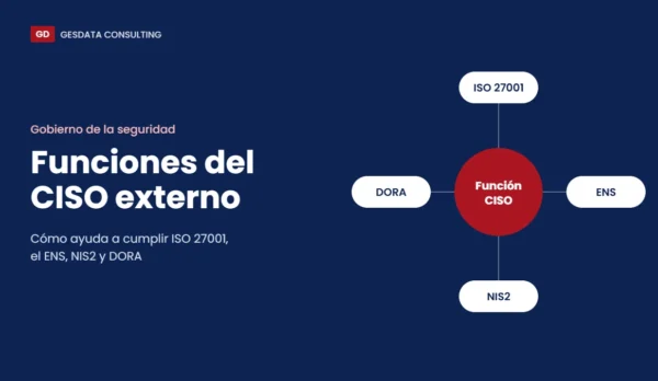 Funciones del CISO externo Funciones del CISO externo: una función de gobierno que coordina ISO 27001, ENS, NIS2 y DORA